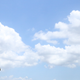 Fluffy cumulus clouds.